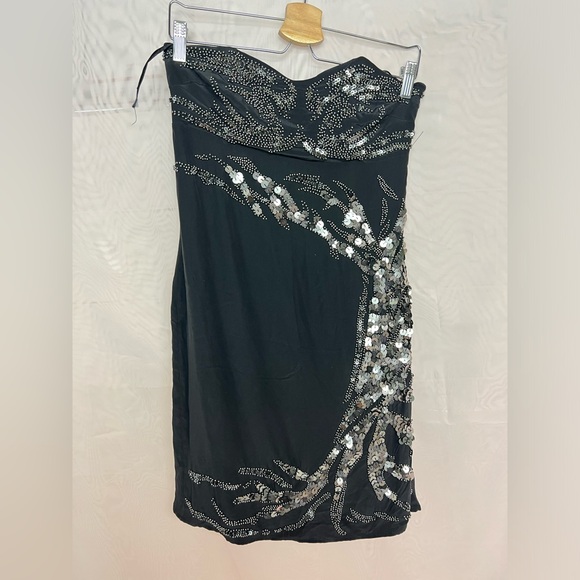 NWT Sheri Bodell silk sequined strapless dress - Picture 8 of 10